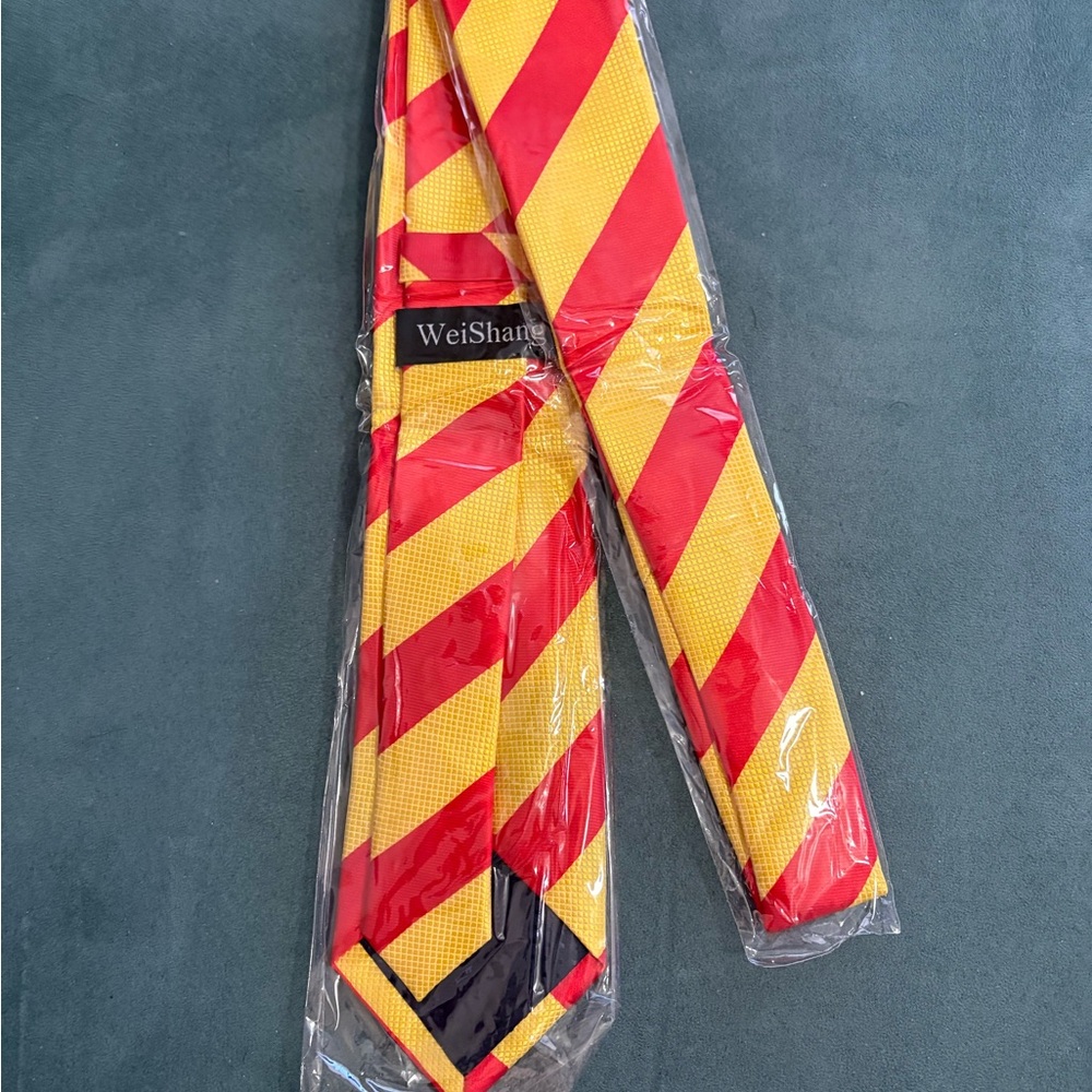 Red and Yellow Striped Tie